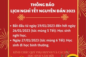 LỊCH NGHỈ TẾT ÂM LỊCH 2023