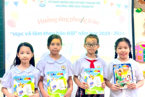 LIÊN ĐỘI TRƯỜNG TIỂU HỌC PHẠM TU HƯỞNG ỨNG SÔI NỔI PHONG TRÀO “ĐỌC VÀ LÀM THEO BÁO ĐỘI” NĂM HỌC 2023 -2024.