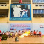 SINH HOẠT DƯỚI CỜ ĐẦU TUẦN: HỌC SINH HÀO HỨNG THAM GIA BUỔI TUYÊN TRUYỀN PHÒNG CHÁY CHỮA CHÁY